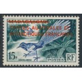 FRANCE / TAAF - 1955 15Fr Madagascar bird o/p, MNH – Michel # 1