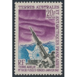 FRANCE / TAAF - 1967 20Fr Research Rocket Launch, MNH – Michel # 38