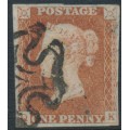 GREAT BRITAIN - 1842 1d red-brown QV, plate 24, check letters QK, used – SG # 8l