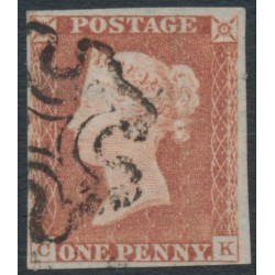GREAT BRITAIN - 1842 1d red-brown QV, plate 26, check letters CK, used – SG # 8l