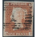 GREAT BRITAIN - 1849 1d red-brown QV, plate 97, check letters QD, used – SG # 8