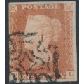 GREAT BRITAIN - 1842 1d red-brown QV, plate 24, check letters PL, used – SG # 8l