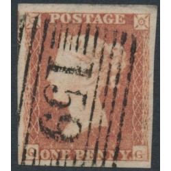 GREAT BRITAIN - 1851 1d red-brown QV, plate 112, check letters QG, used – SG # 8