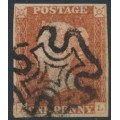 GREAT BRITAIN - 1842 1d red-brown QV, plate 27, check letters AL, used – SG # 8l