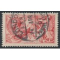 GREAT BRITAIN - 1919 5/- rose-red Sea Horses (Bradbury, Wilkinson printing), used – SG # 416