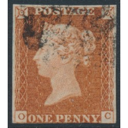 GREAT BRITAIN - 1841 1d red-brown QV, plate 22, check letters OC, used – SG # 8l