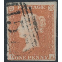 GREAT BRITAIN - 1851 1d red-brown QV, plate 121, check letters DA, used – SG # 8