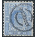 GREAT BRITAIN - 1902 10/- ultramarine KEVII, used – SG # 265