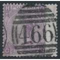 GREAT BRITAIN - 1867 6d lilac QV, plate 6, inverted spray of rose watermark, used – SG # 104Wi