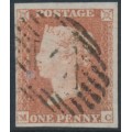 GREAT BRITAIN - 1851 1d red-brown QV, plate 113, check letters MC, used – SG # 8