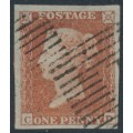 GREAT BRITAIN - 1852 1d red-brown QV, plate 150, check letters CD, used – SG # 8