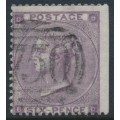GREAT BRITAIN - 1862 6d deep lilac Queen Victoria, Emblems watermark, used – SG # 83