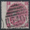 GREAT BRITAIN - 1867 3d deep rose Queen Victoria, Spray of Rose watermark, plate 6, used – SG # 102