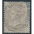 GREAT BRITAIN - 1880 4d grey-brown QV, Imperial Crown watermark, plate 17, used – SG # 160