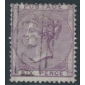 GREAT BRITAIN - 1856 6d lilac QV, inverted Emblems watermark, used – SG # 68Wi