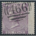 GREAT BRITAIN - 1864 6d lilac QV, inverted Emblems watermark, plate 4, used – SG # 85Wi