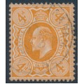 GREAT BRITAIN - 1911 4d bright orange KEVII, perf. 15:14, used – SG # 286