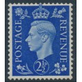 GREAT BRITAIN - 1937 2½d ultramarine KGVI, sideways watermark, MH – SG # 466a