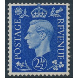 GREAT BRITAIN - 1937 2½d ultramarine KGVI, sideways watermark, MH – SG # 466a