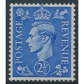 GREAT BRITAIN - 1942 2½d pale ultramarine KGVI, sideways watermark, MNH – SG # 489a