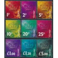 GREAT BRITAIN - 1994 1p to £5 Postage Dues set of 9, MNH – SG # D102-D110