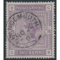 GREAT BRITAIN - 1883 2/6 deep lilac QV, anchor watermark, used – SG # 179