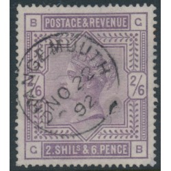 GREAT BRITAIN - 1883 2/6 deep lilac QV, anchor watermark, used – SG # 179