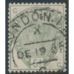 GREAT BRITAIN - 1883 5d dull green QV, crown watermark, used – SG # 193