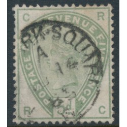 GREAT BRITAIN - 1883 5d dull green QV, crown watermark, used – SG # 193