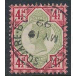 GREAT BRITAIN - 1892 4½d green/carmine QV Jubilee issue, used – SG # 206