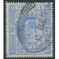 GREAT BRITAIN - 1902 10/- ultramarine KEVII definitive, used – SG # 265