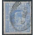 GREAT BRITAIN - 1902 10/- ultramarine KEVII definitive, used – SG # 368