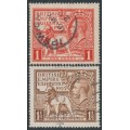 GREAT BRITAIN - 1925 British Empire Exhibition set of 2, used – SG # 432-433