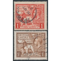 GREAT BRITAIN - 1925 British Empire Exhibition set of 2, used – SG # 432-433