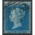 GREAT BRITAIN - 1857 2d blue QV, perf. 14, plate 6, check letters OF, used – SG # 35