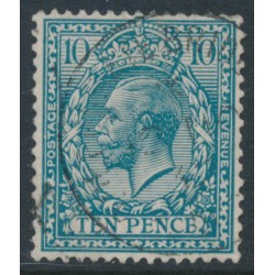 GREAT BRITAIN - 1924 10d turquoise-blue KGV, Block Cypher watermark, used – SG # 428