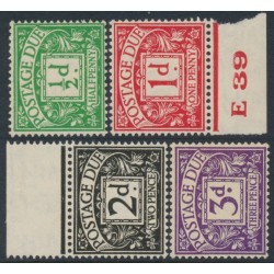 GREAT BRITAIN - 1937 ½d to 3d Postage Dues, GVIR watermark, MH – SG # D27-D30