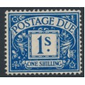 GREAT BRITAIN - 1937 1/- deep blue Postage Due, GVIR watermark, MH – SG # D33