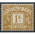 GREAT BRITAIN - 1955 1/- ochre Postage Due, crown E2R watermark, MH – SG # D53
