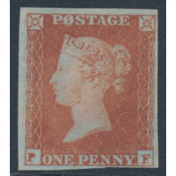 GREAT BRITAIN - 1852 1d red-brown QV, plate 154, check letters PF, MNG – SG # 8
