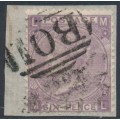 GREAT BRITAIN - 1865 6d lilac QV, Emblems watermark, B01 cancel (= Alexandria) – SG # 97 / Z22