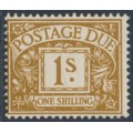 GREAT BRITAIN - 1955 1/- ochre Postage Due, crown E2R watermark, MH – SG # D53