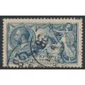 GREAT BRITAIN - 1919 10/- dull grey-blue Sea Horses (Bradbury, Wilkinson), used – SG # 417