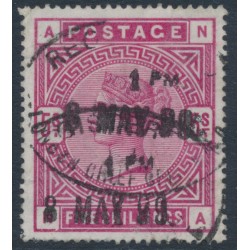 GREAT BRITAIN - 1883 5/- crimson Queen Victoria, anchor watermark, used – SG # 181