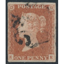 GREAT BRITAIN - 1841 1d red-brown QV, plate 19, check letters EE, used – SG # 8l