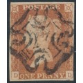 GREAT BRITAIN - 1841 1d red-brown QV, plate 21, check letters DD, used – SG # 8l