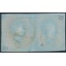 GREAT BRITAIN - 1848 1d red-brown QV, plate 80, IG+IH pair, used – SG # 8