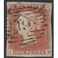 GREAT BRITAIN - 1851 1d red-brown QV, plate 108, check letters TE, used – SG # 8