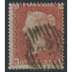 GREAT BRITAIN - 1854 1d red-brown QV, plate 197, check letters MF, used – SG # 17 (C1e)