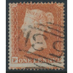 GREAT BRITAIN - 1854 1d red-brown QV, plate 202, check letters FF, used – SG # 17 (C1)